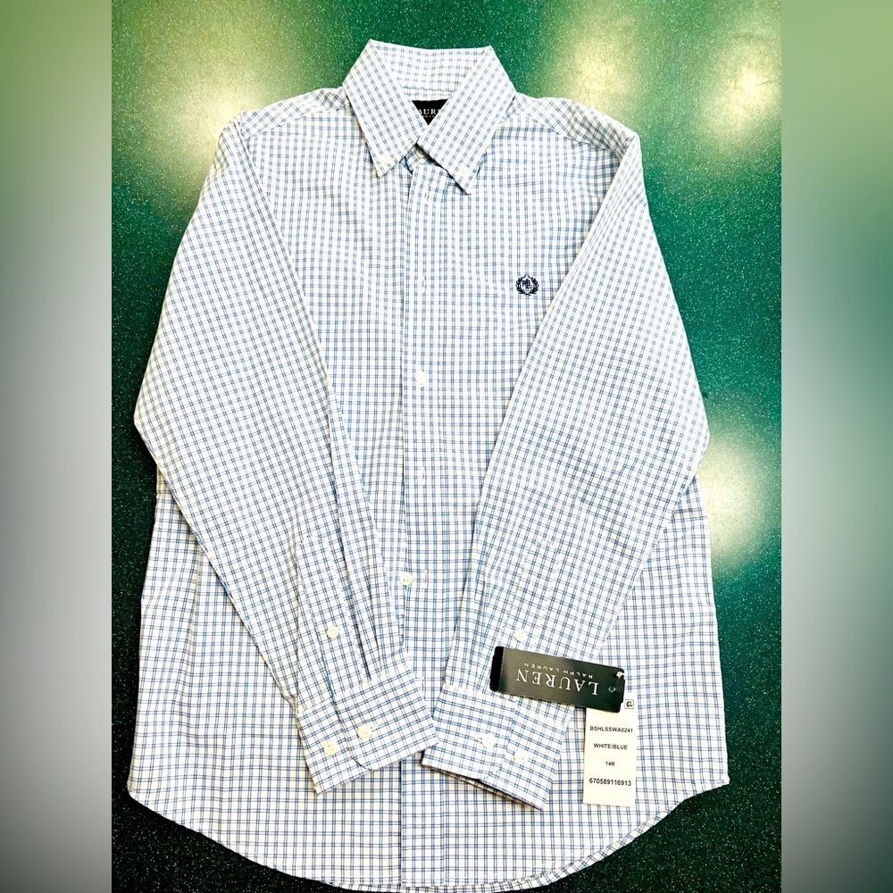 Ralph Lauren Kid boy Shirt in size 14 Regular NWT